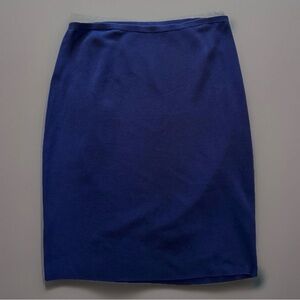 EILEEN FISHER Skirt Sz 2X Silk Organic Cotton Stretch Knit Pull On Navy Blue